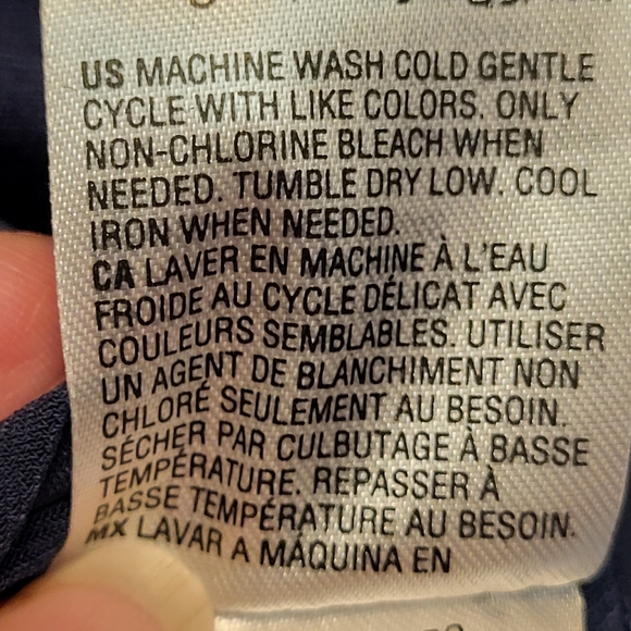 NWT, INC International Concepts Women's Deep Blue Zip-Pocket Blouse - Size M - Picture 6 of 8